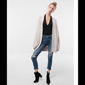 Express Balloon Sleeve Cozy Knit Cardigan